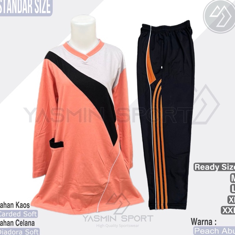 Super Deals Setelan Olahraga tunik Wanita Muslimah  1Stel Baju Olahraga Senam  Oneset Seragam Olahra