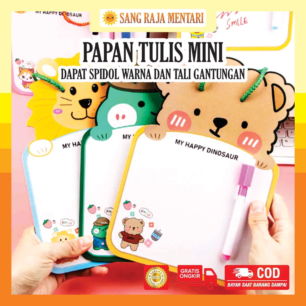 

Papan Tulis Mini Dapat Spidol Bisa Dihapus dan Tali Gantungan