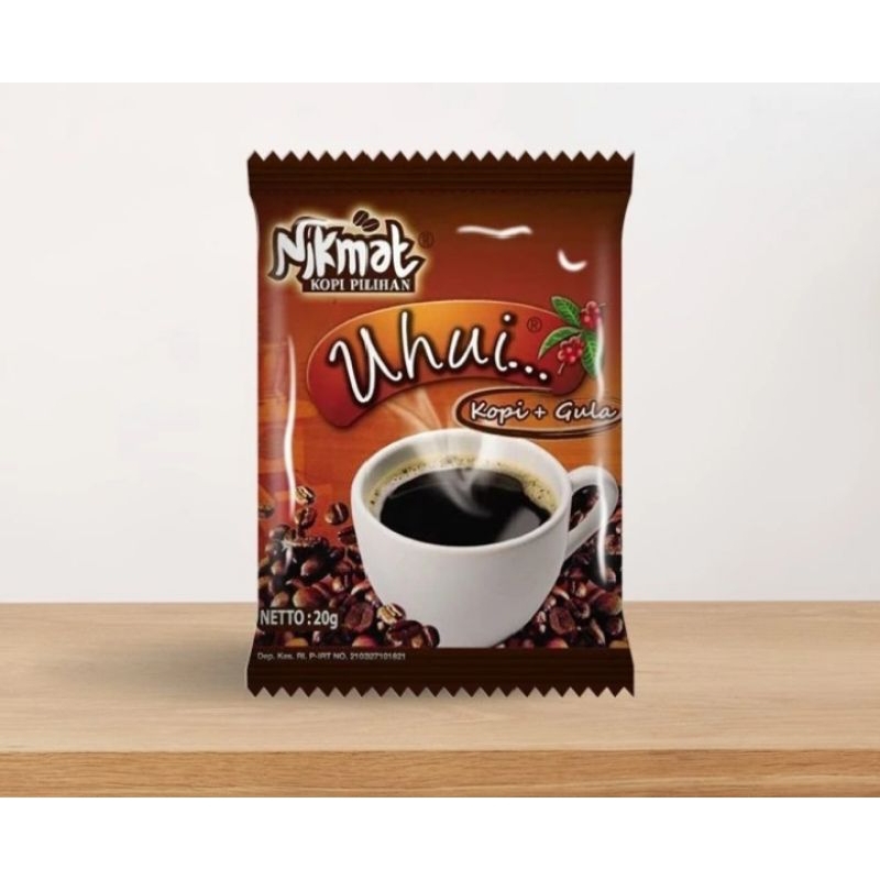 

kopi nikmat uhui (kopi+gula) 1pack isi 20sachet