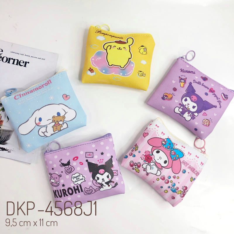Dompet Koin Sanrio - Dompet Mini Anak Perempuan Motif Kartun - Pouch Mini Wadah Kosmetik Serbaguna