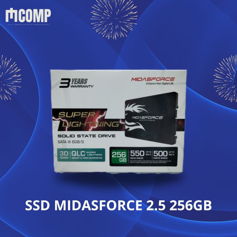 SSD Midasforce 2.5" SATA SSD 256GB - Upgrade Performa Laptop Anda dengan Mudah