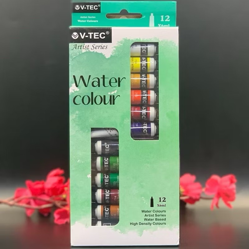 

V TEC WATER COLOURS/ CAT AIR 12 X 6 ML