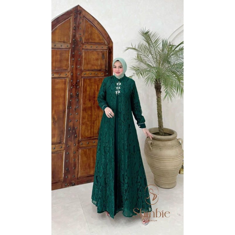 Gamis Set Outer Melia Dress By Shinbie Mewah Elegant