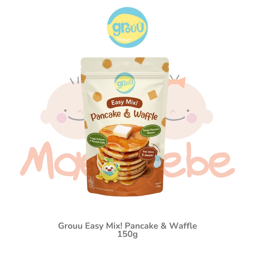 

Diskon 3 Grouu Easy Mix Pancake Waffle Cemilan Anak Tanpa Pemanis Buatan MSG 15g A94