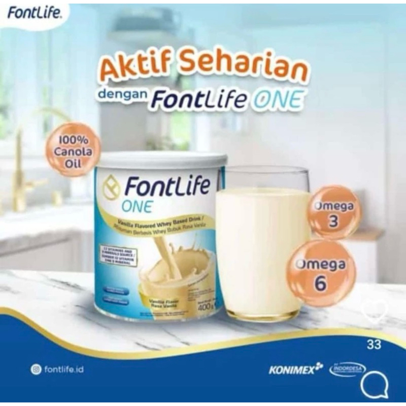 

Fontlife one 400 gram ( susu nutrisi lengkap dewasa )