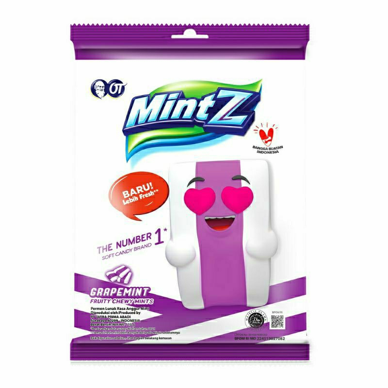 

Permen Mintz grapemint 2 bks x 115g