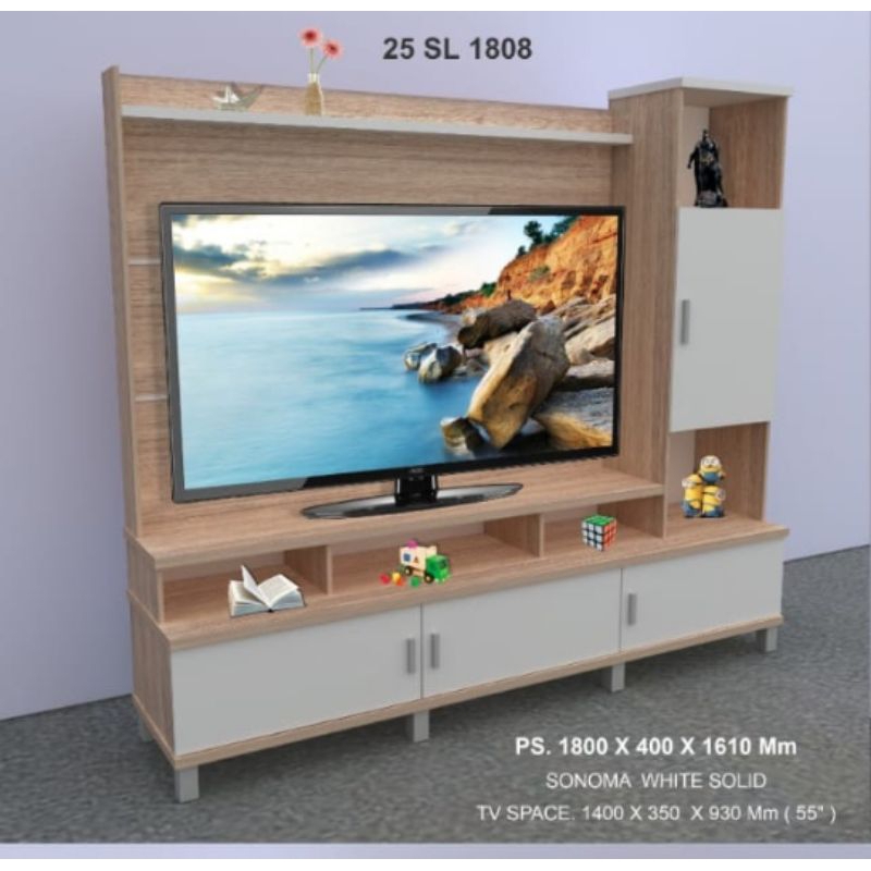 RAK TV BESAR MINIMALIS / LEMARI PAJANGAN BESAR / RAK TV MINIMALIS MODERN / WALL UNIT MODERN BANDUNG