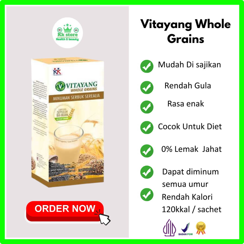 

Vitayang Whole Grains Minuman Serbuk Sereal Menunjang Kebutuhan Nutrisi Aktivitas Harian Asli Ori