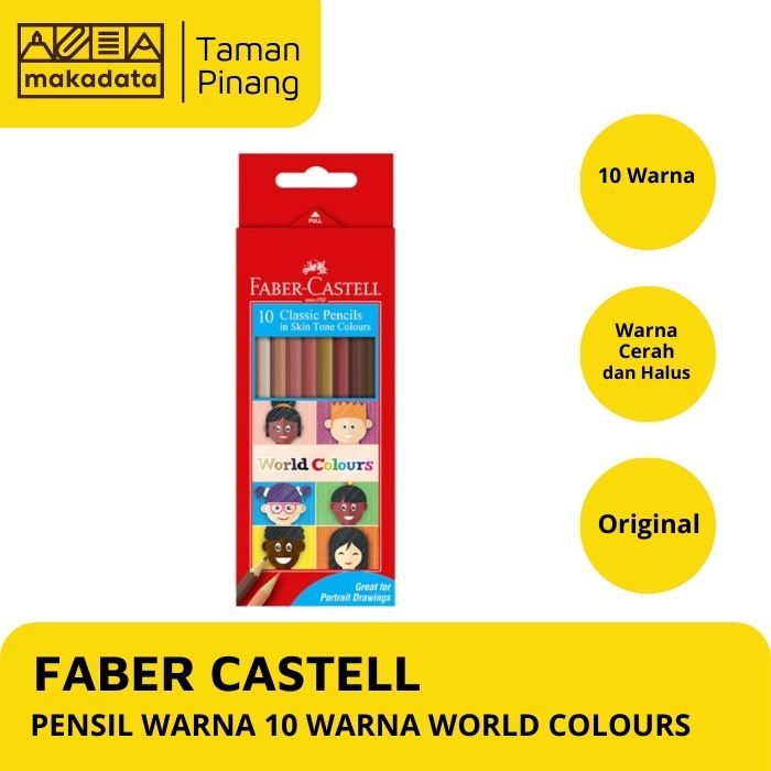 

PENSIL WARNA / COLOUR PENCIL FABER CASTELL 10 WARNA CLASSIC WORLD COLOURS 115802