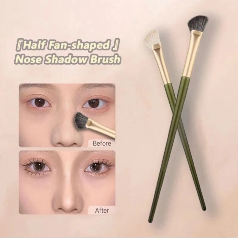 Kuas Kontur Hidung - Fan Shaped Nose Shadow Contour Brush - Kuas Contour Shading Bronzer Highlighter