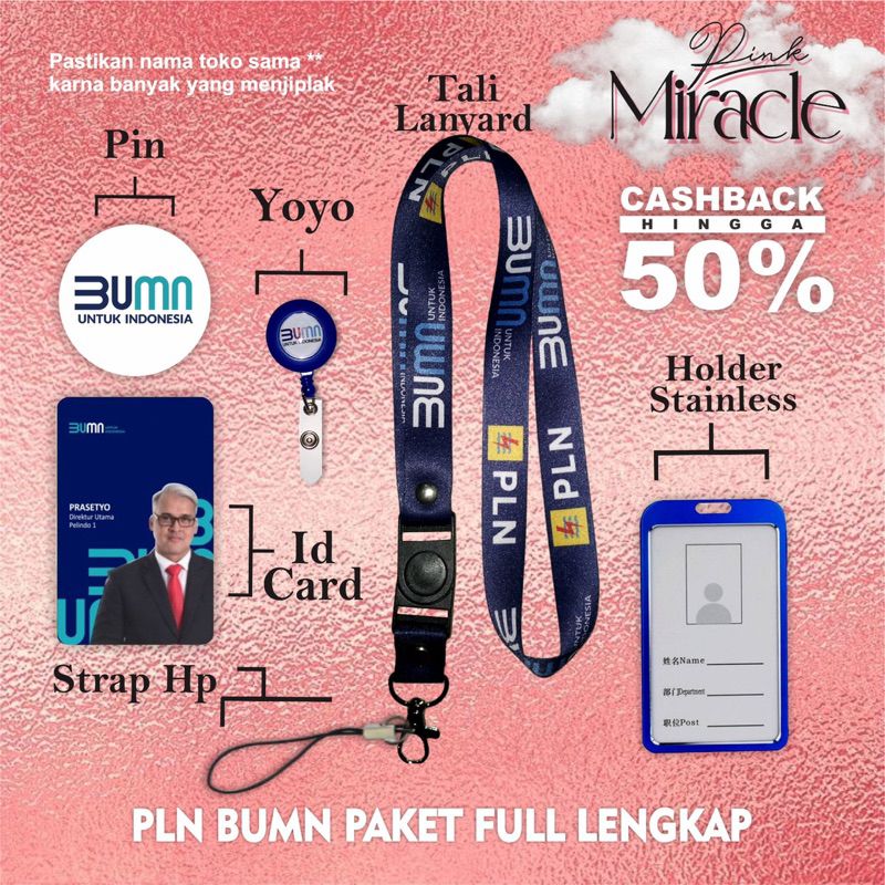 

Tali Lanyard PLN BUMN BIRU / Tali idcard PLN BUMN BIRU [Ready stock] TERMURAH