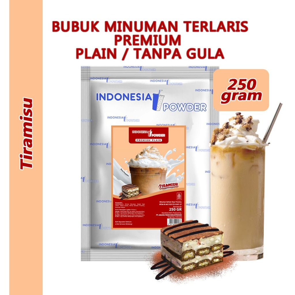 

NUSANTARA Bubuk Minuman Instant Premium Plain Tanpa Gula Horeca Rasa Tiramisu 250 Gr Omura Powder