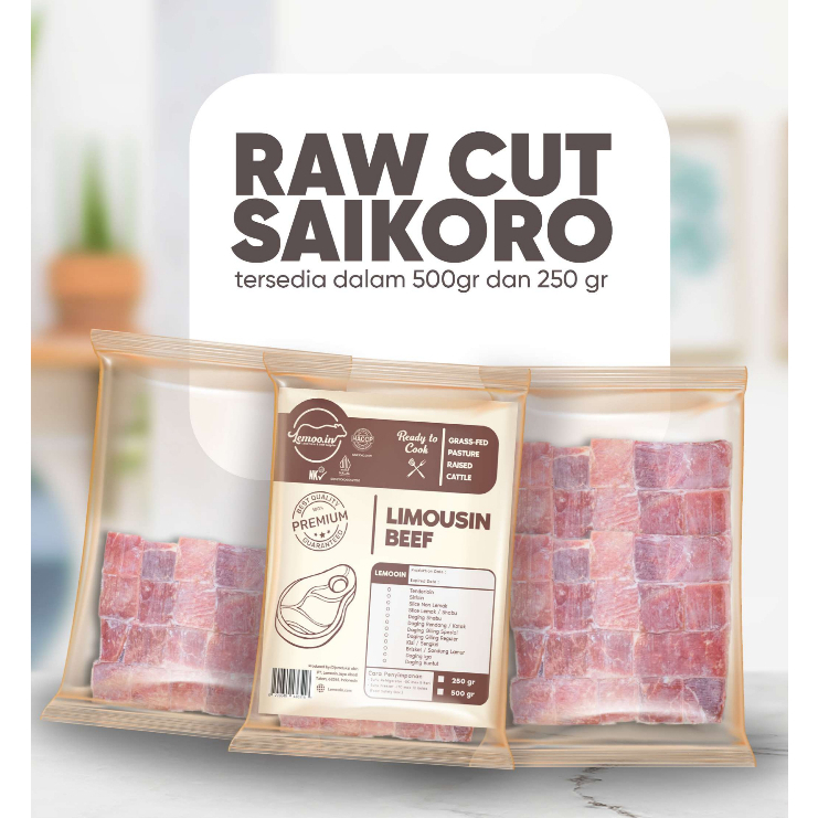 

Saikoro/Daging Kotak Grassfed Local 250gr - Lemooin