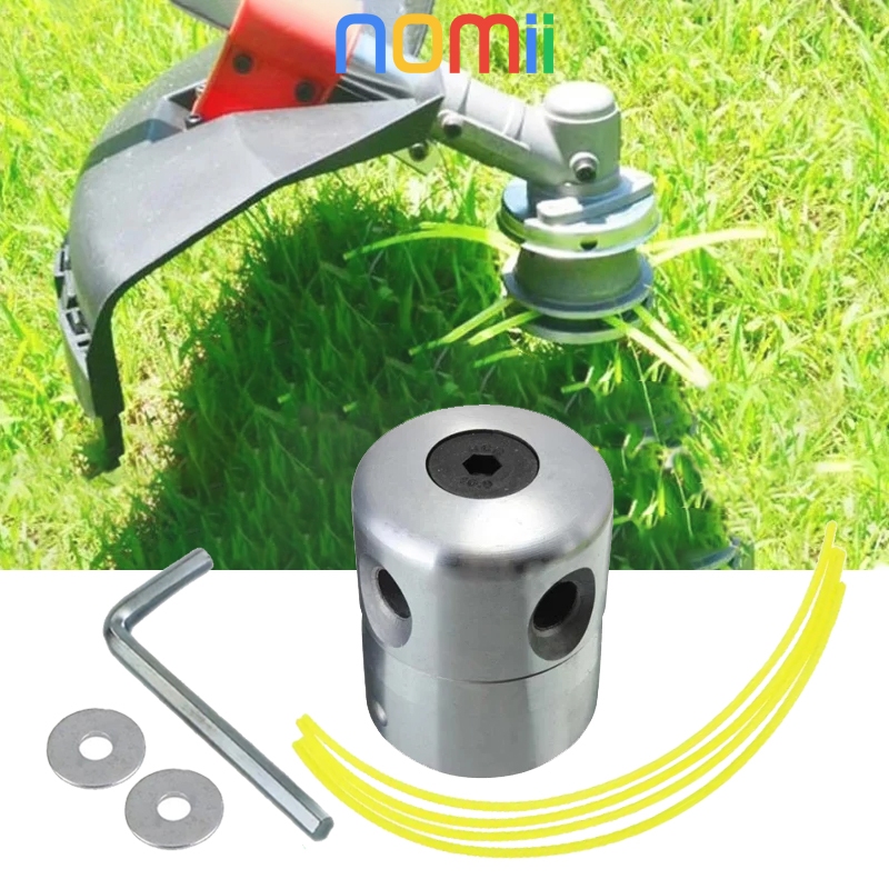 Set Pisau Senar Nilon Mesin Potong Rumput Mata Pisau Mesin Potong Rumput Senar Bahan Alumunium