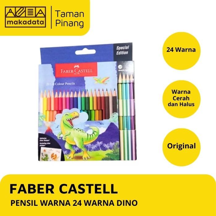 

PENSIL WARNA / COLOUR PENCIL FABER CASTELL 24 WARNA DINO 115126