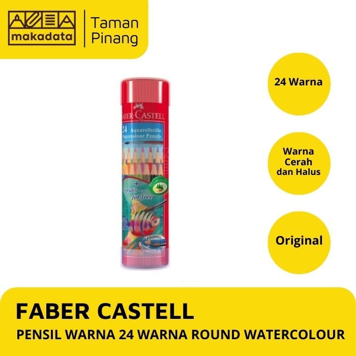 

PENSIL WARNA / COLOUR PENCIL FABER CASTELL 24 WARNA ROUND WATERCOLOUR