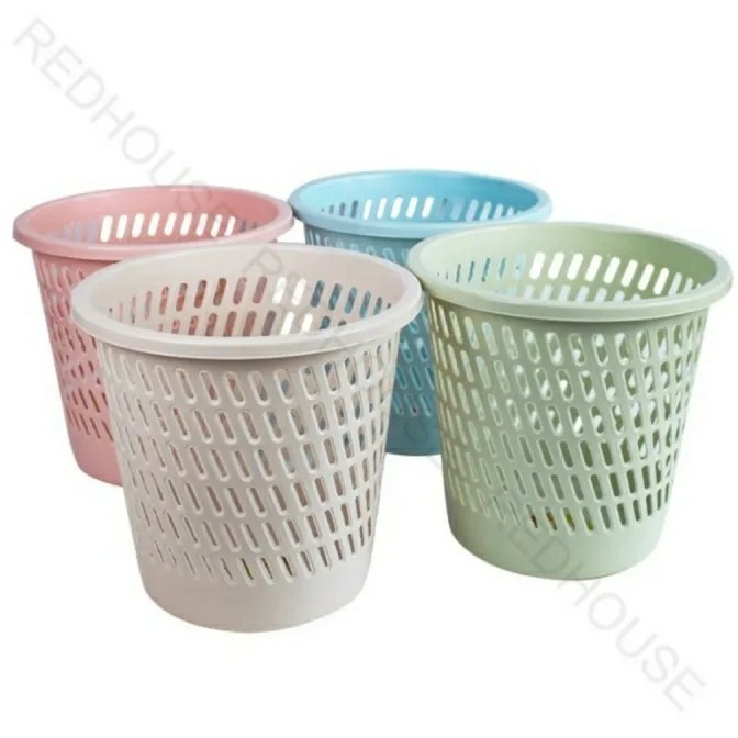Keranjang Sampah Besar 982 Redhouse Warna Pastel Plastik Tebal