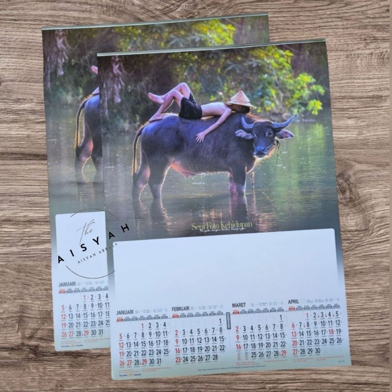 

kalender tahun 2025 3 lembar x 4 bulan seni foto kehidupan Ao 203 ukuran 38 x 54 cm ( terima castume cetak merek)