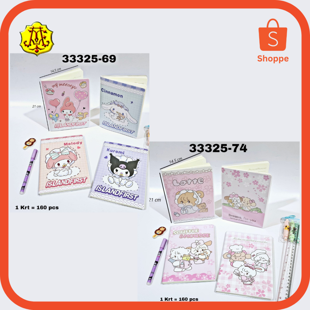 

NOTEBOOK A5 33325-74/69 CINNAMOROL / LUCU CAT