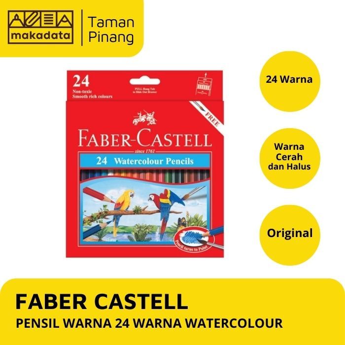 

COLOUR PENCIL / PENSIL WARNA FABER CASTELL 24 WARNA WATERCOLOUR