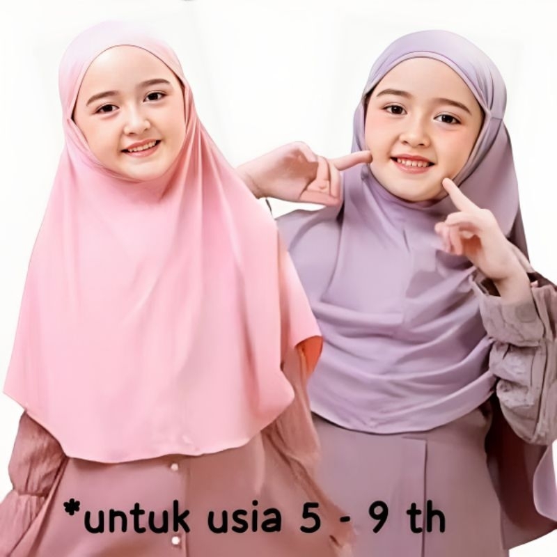 DOLPHINSTORE_99 - Bergo Mariyam Jersey Anak Remaja / Hijab Bergo Anak ( 5 - 9 th ) / Hijab Bergo Ana
