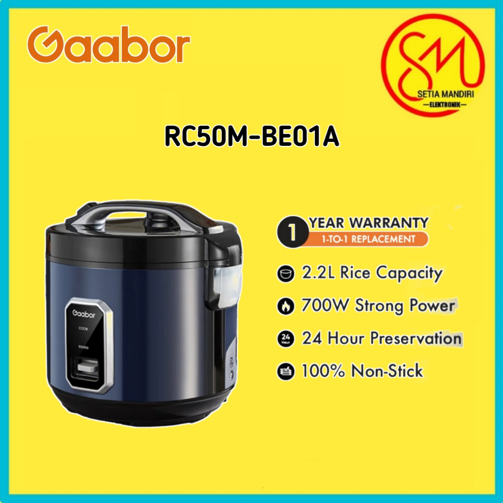 GAABOR Rice Cooker Magic Com 400W 2.2L Serbaguna Anti Lengket Penghangat Nasi