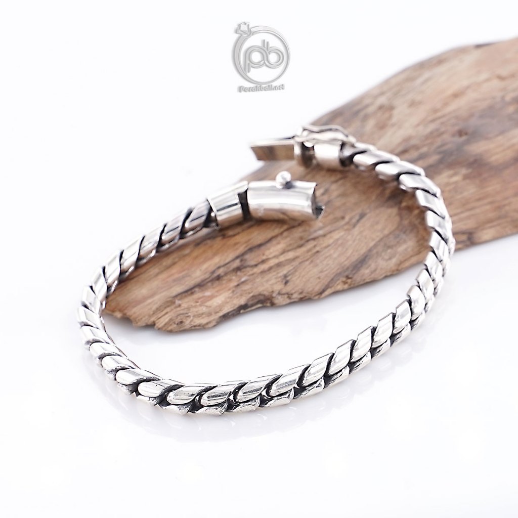 Gelang Pria Keren Buckle Perak 925 Asli Handmade Buchero