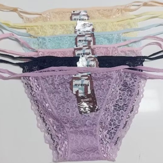 Celana dalam wanita bahan brukat halus lembut tali samping cd wanita dewasa brukat lace renda