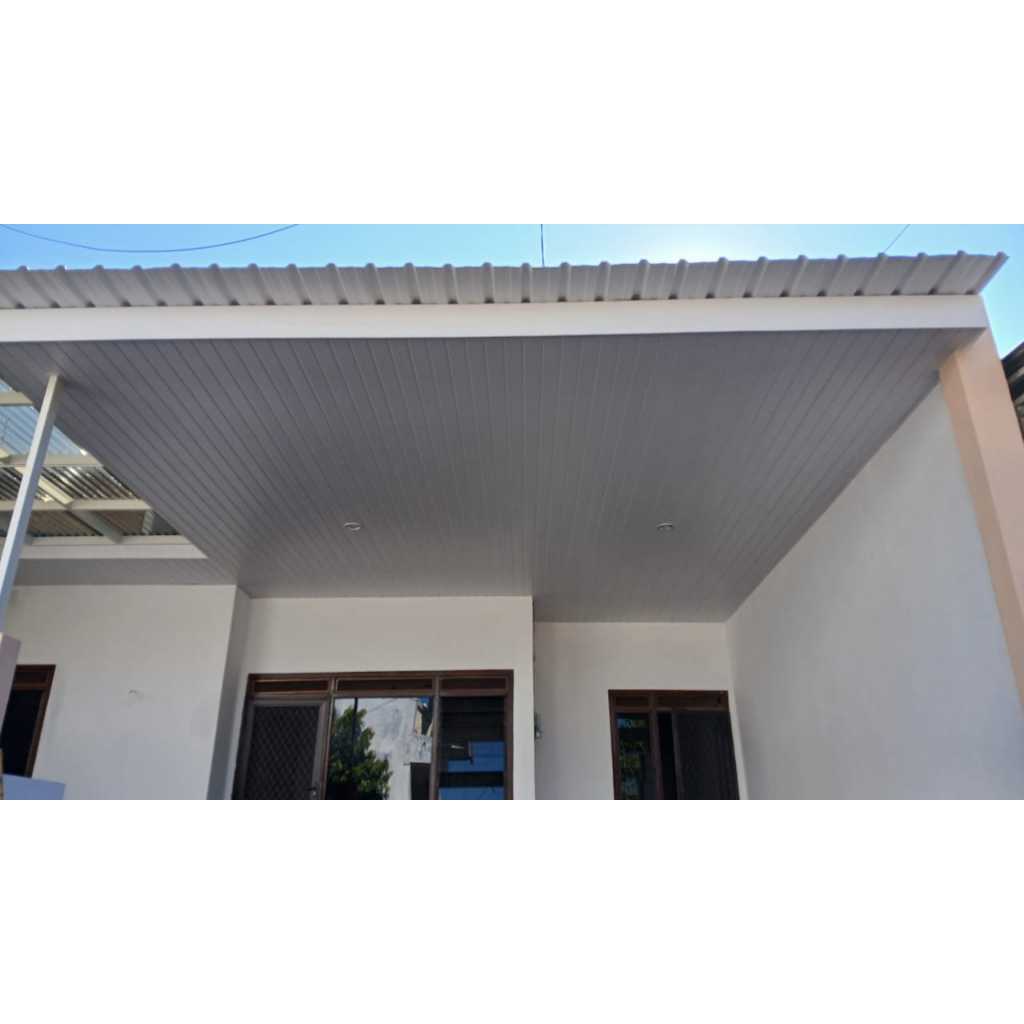 Kanopi plafon pvc minimalis atap rooftop single layer