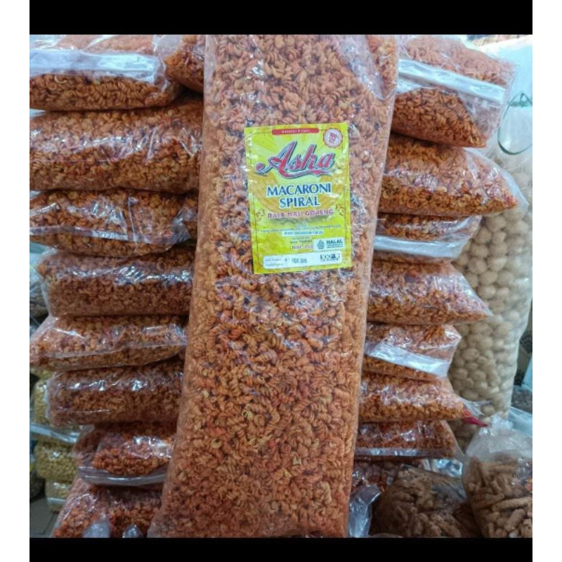 

MAKARONI SPIRAL EXTRA PEDAS DAUN JERUK & BALADO ISI 1KG/1000 GRAM GRATIS ONGKIR COD BAYAR DI TEMPAT MAKARONI SPIRAL /FUSILI 1KG ANEKA RASA