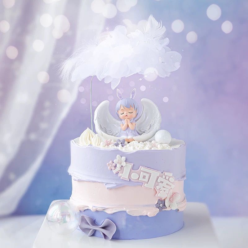 # HJ # PAJANGAN KUE ULANG TAHUN ANAK & PAJANGAN MOBIL MALAIKAT ANGEL SAYAP / HIASAN KUE ULANG TAHUN 