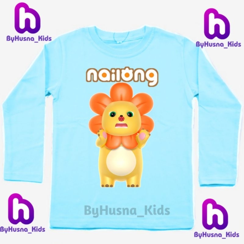 LENGAN PANJANG KAOS ANAK BAJU ANAK NAILONG DINO KUNING ANAK UNISEX ANAK CEWE ANAK COWO BALITA BATITA