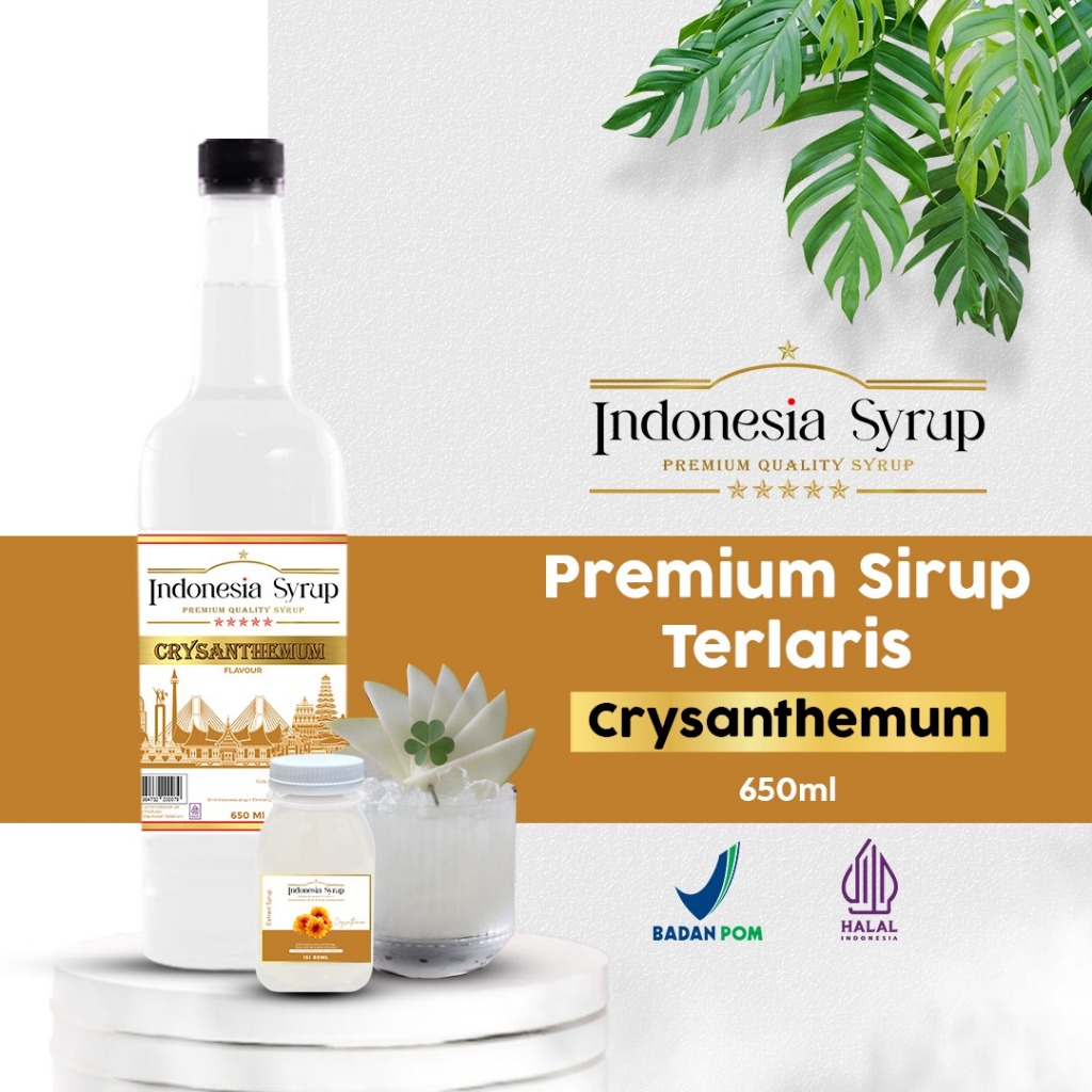 

Sirup Premium Rasa Chrysanthemum Minuman Sirop Flavoured Syrup Halal BPOM 650 ml Indonesia Syrup Omura Powder