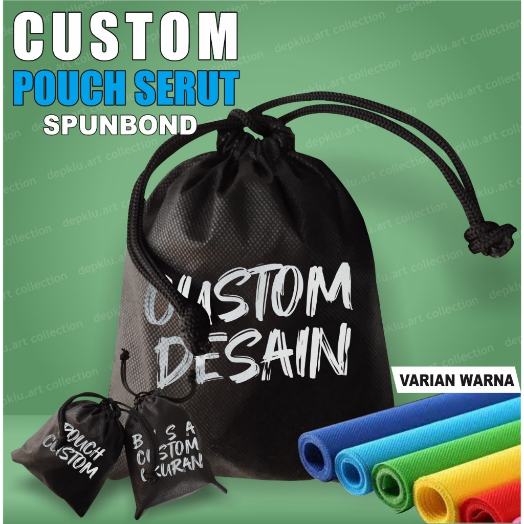 Pouch Serut / DustBag Spundbond Custom Sablon