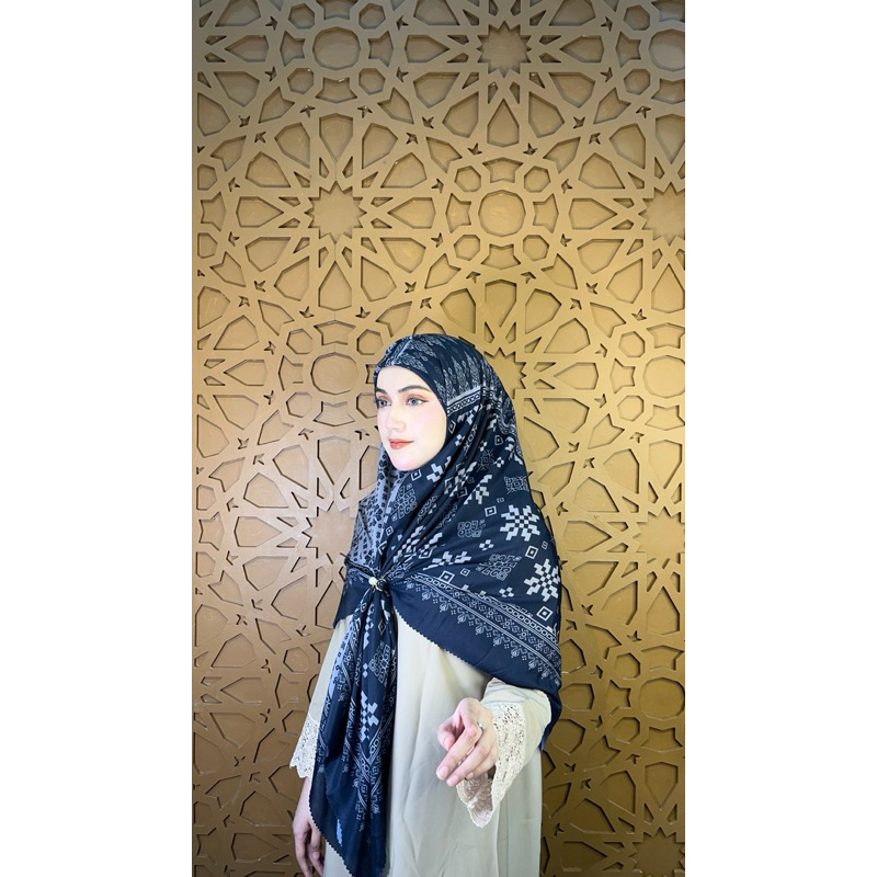 New hijab segi4 motif syari jumbo jazila