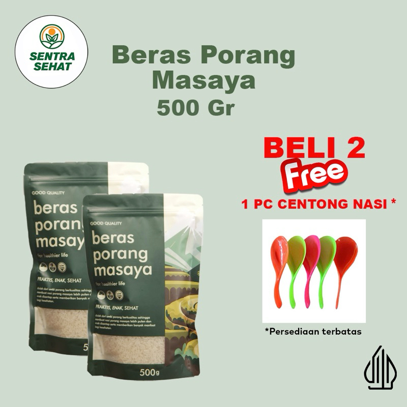 

BELI 2 PACKS LEBIH HEMAT! FREE CENTONG NASI | MASAYA BERAS PORANG 500 Gr