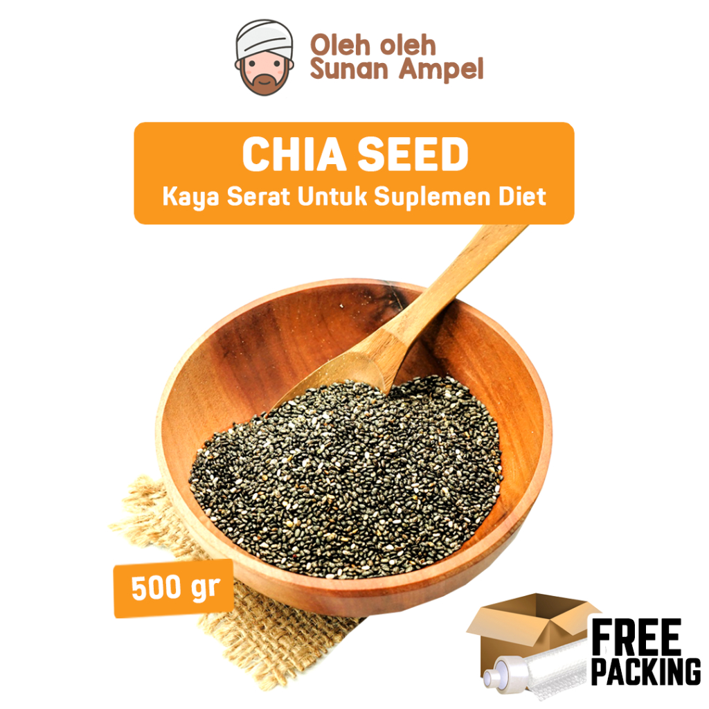 

Chia Seed Organic 500gr Asli Mexico Untuk Suplemen Diet Tubuh Detox Keto Pengganti Nasi Shirataki