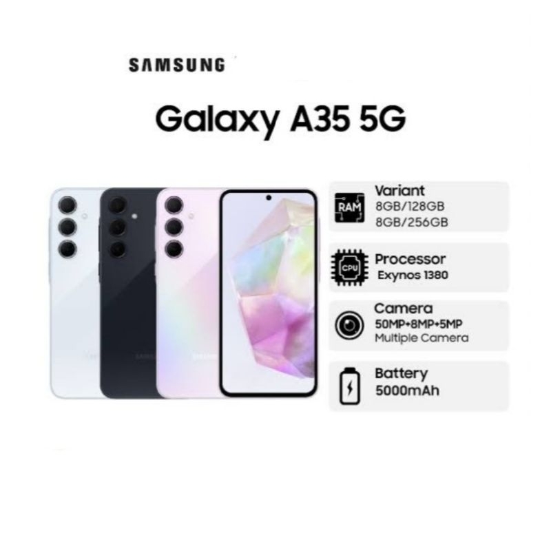 HP SAMSUNG GALAXY A35 5G 8/256 GB - SAMSUNG A35 5G GARANSI RESMI