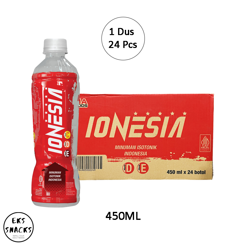 

[BELI 1 DUS BONUS 1 BOTOL] IONESIA Minuman Isotonik Energi 450ML [1 Dus 24 Pcs]