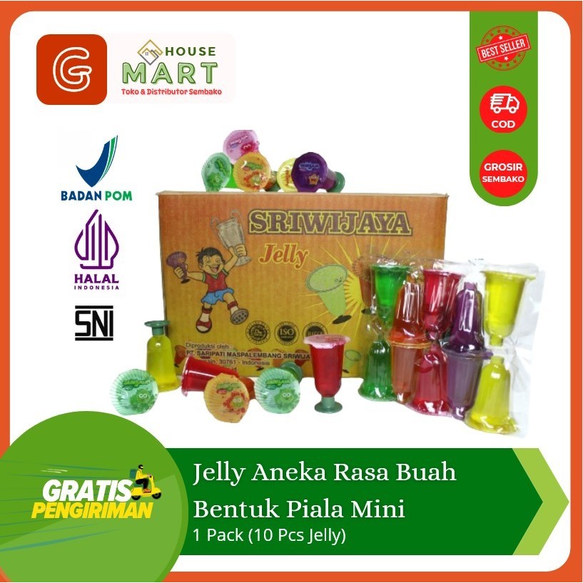 

[Grosir Warung] Jelly Aneka Rasa Buah Piala Mini - Sriwijaya Jajanan Anak Super Aneka Jelly/Ager pelangi/rainbow Agar