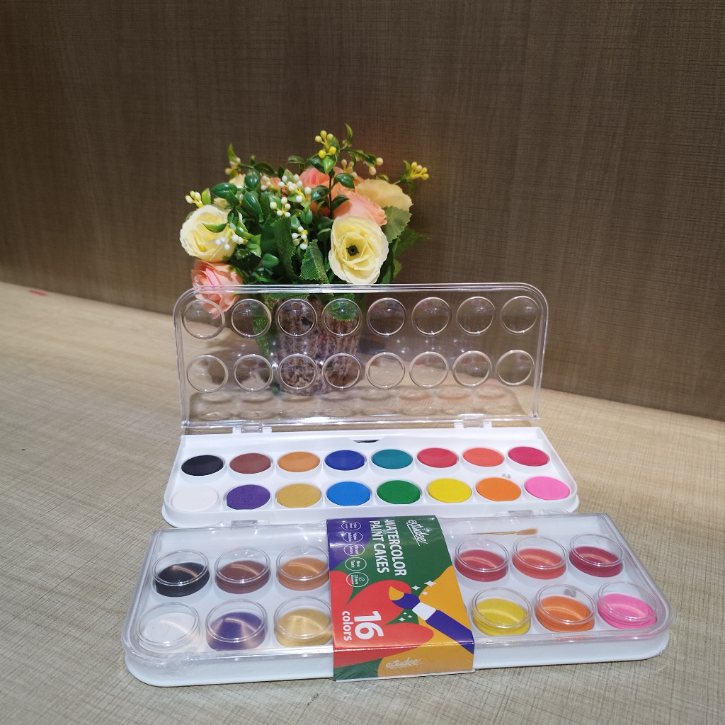 

Gramedia Cirebon - ESTUDEE WATERCOLOR CAKE 23MM SET16 ES-WC23-16