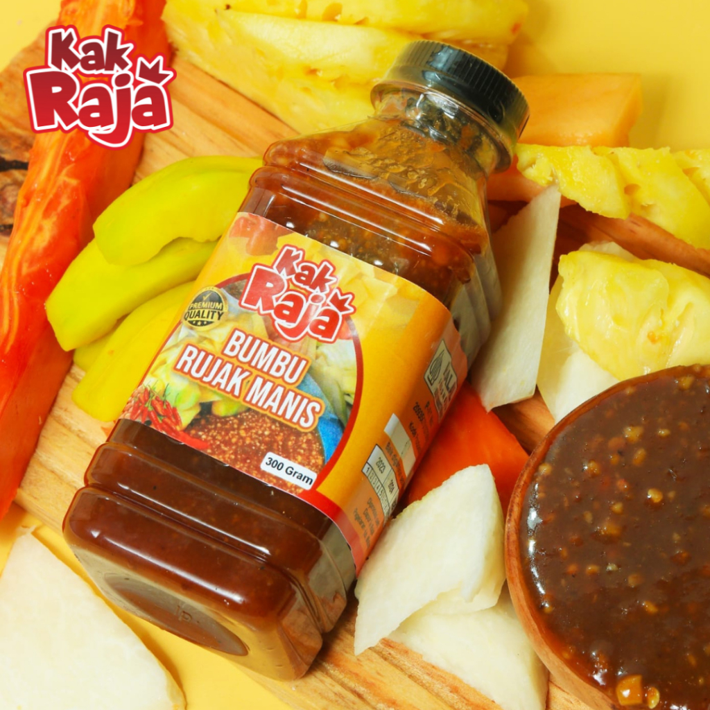 

Bumbu Rujak Buah Pedas Manis Kak Raja 300 Gram Original Berkualitas