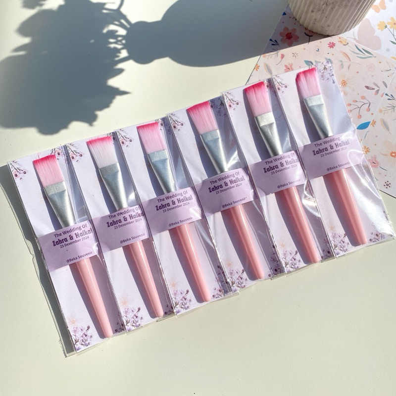 [isi 50pcs ]souvenir pernikahan kuas masker/Souvenir wedding kuas masker/Souvenir pernikahan murah/S