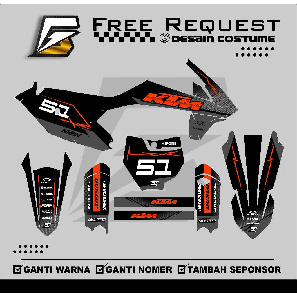 DECAL STICKER KTM 85 2020 DECAL STIKER KTM 85 2020 FULL BODY FREE COSTUME DESIGN