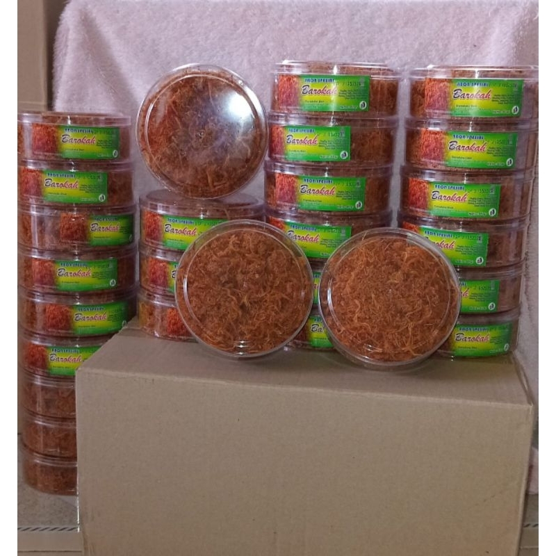 

Special Abon Ayam BAROKAH kemasan toples manis gurih asli Bandung berat 100 gram