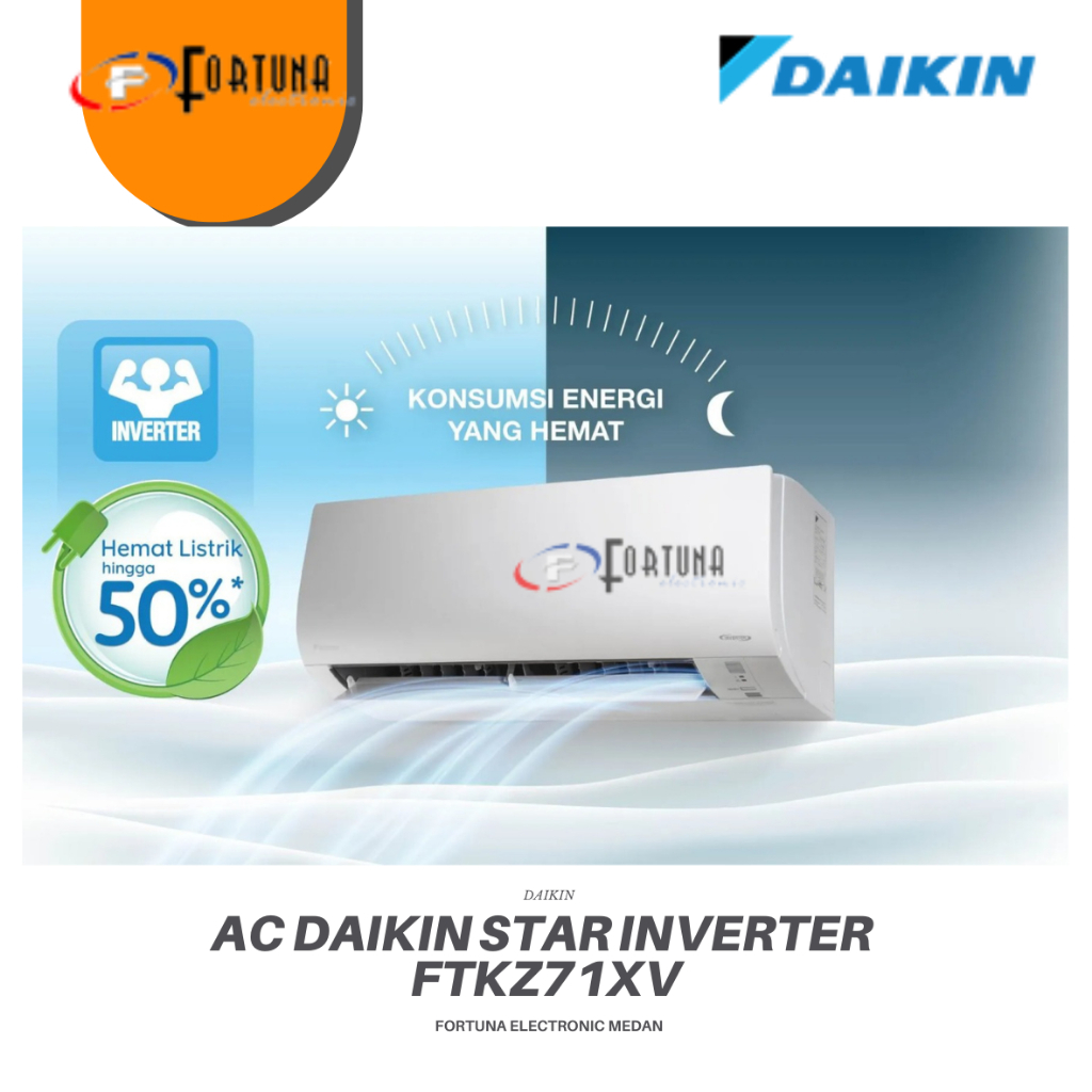 AC DAIKIN STAR INVERTER FTKZ71XV 3 PK MEDAN UNIT ONLY
