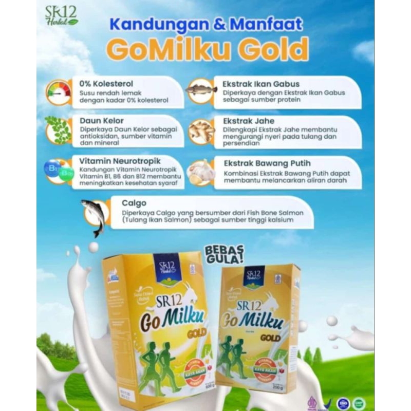 

Go Milku Susu Kambing SR12 Rasa Gold