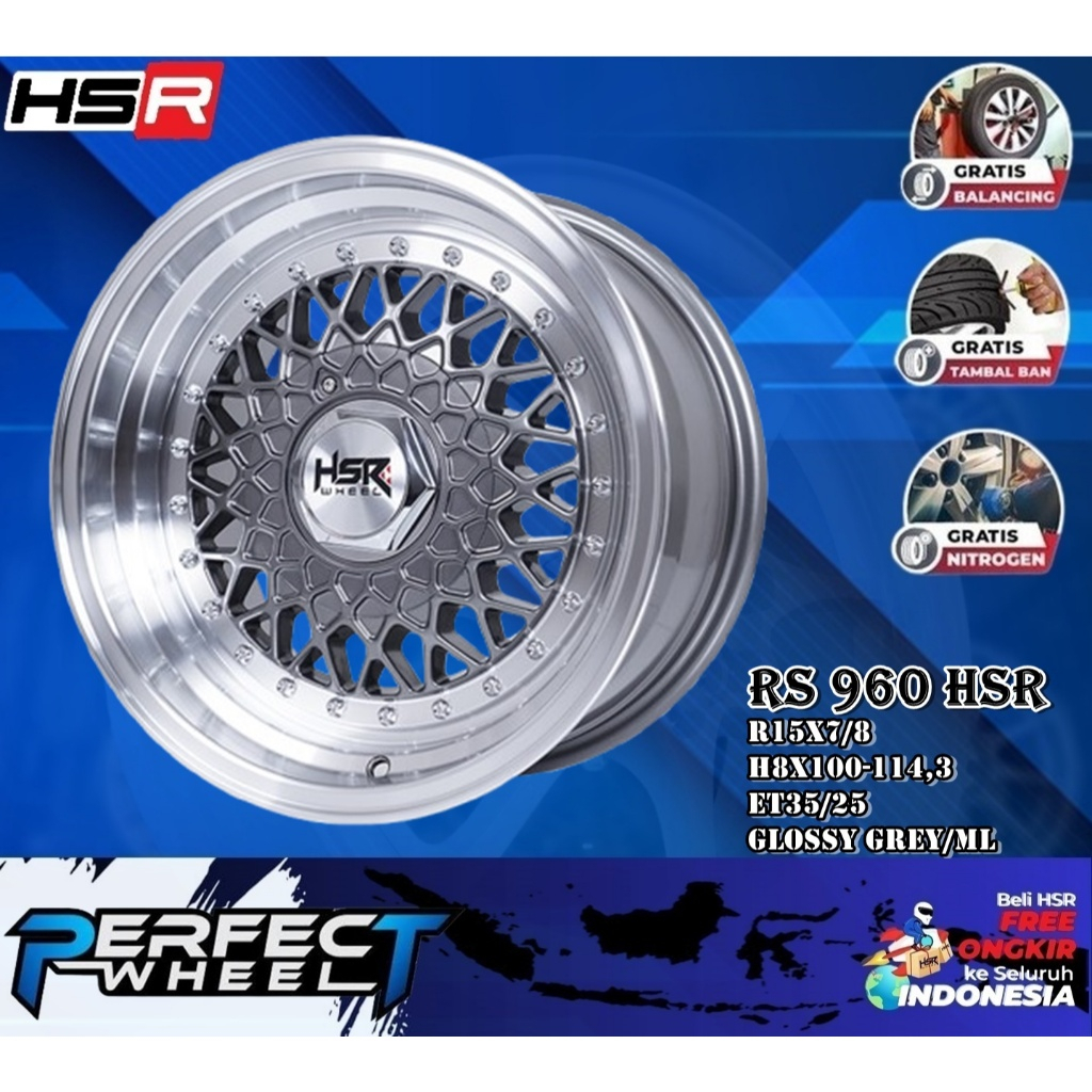 Hsr Original RS 960 Ring 15 Velg Modifikasi Mobil Avanza Xenia Carry Mobilio Agya Calya