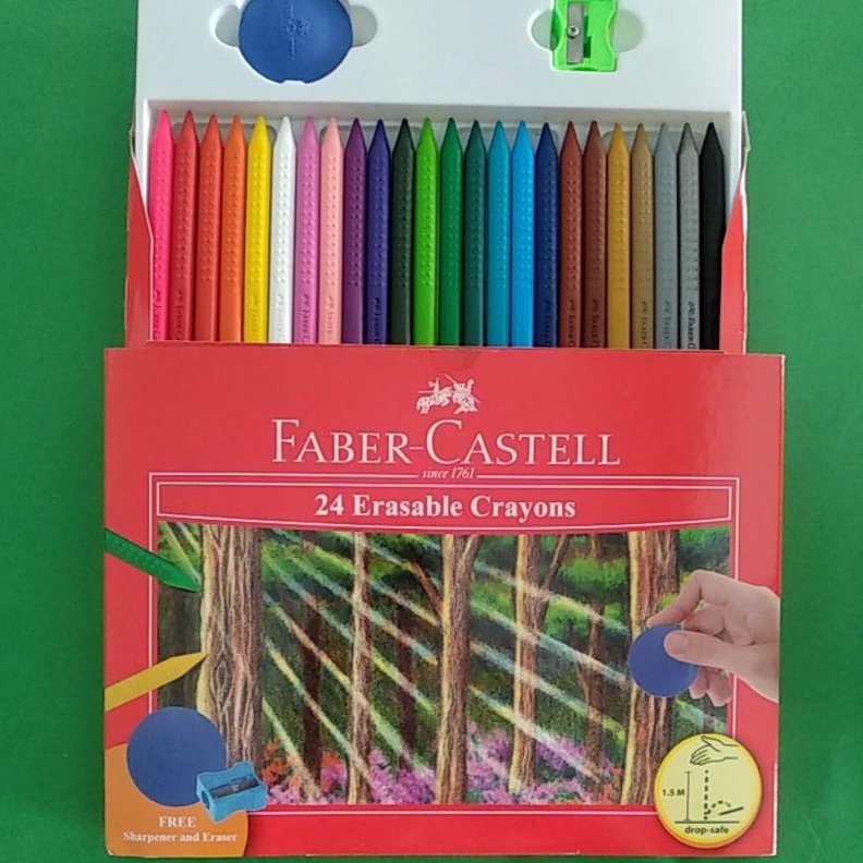 

KODE H13F Crayon Bisa Dihapus Erasable Crayons set 24 Faber Castell