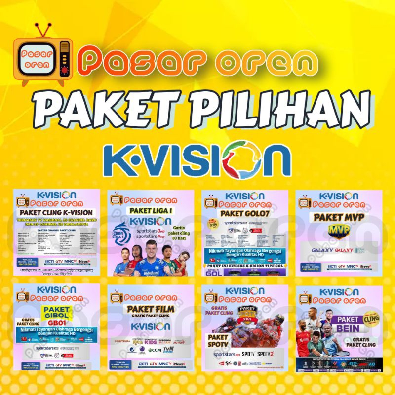 Paket lengkap K-Vision Receiver Bromo-Cartenz-Gardiner-Optus-Lg Sat
